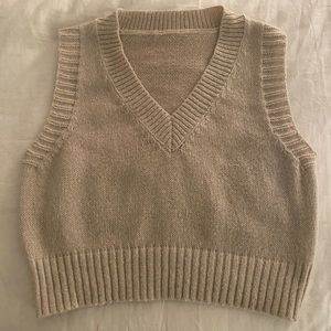 Thrifted Beige Sweater Vest